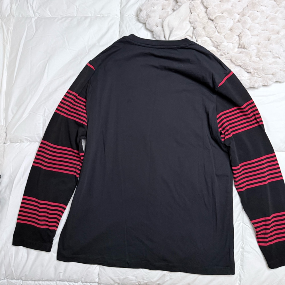 McQ by Alexander McQueen Graphic Black and Red Long Sleeve Shirt - Picture 2 of 6